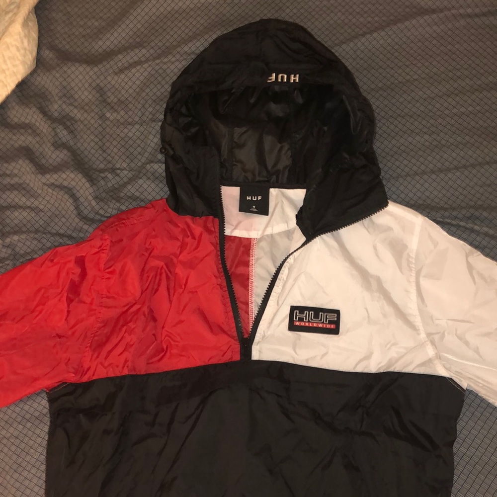 HUF windbreaker pullover (never worn)